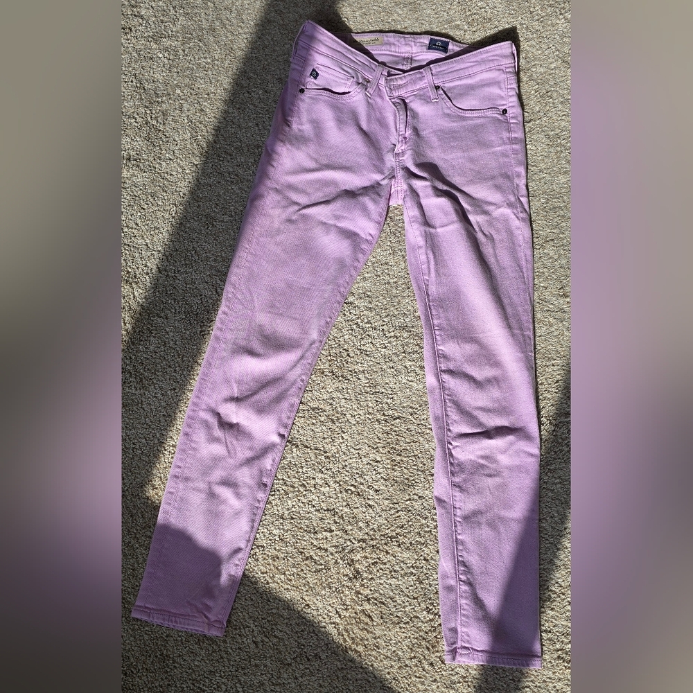 AG Adriano Goldschmied Lilac Stevie Ankle Slim Straight